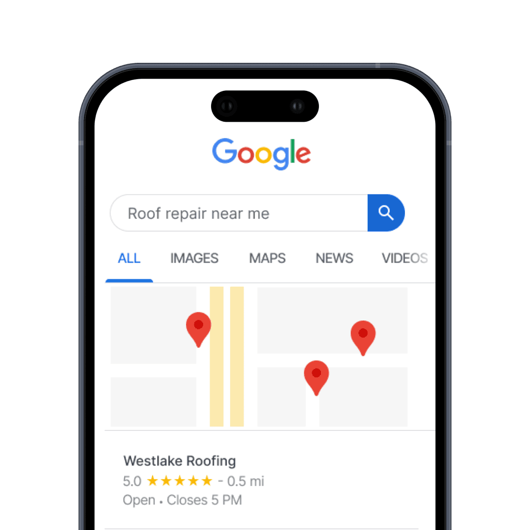 Google search result page on mobile.