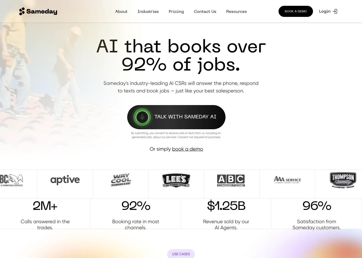 Evidence screenshot for ai booking software for electricians