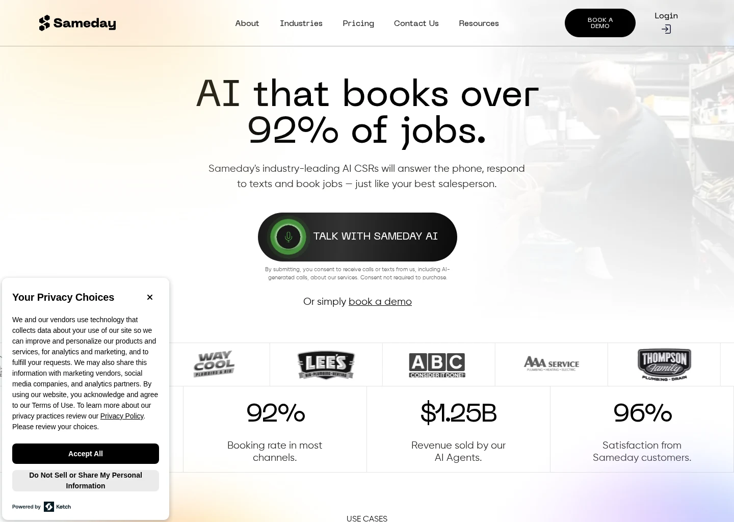 Evidence screenshot for best AI front desk for roofing companies